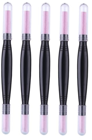 MERRYHAPY 5 pezzi Penna Doppia per Cuticole in Pietra Pomice Strumento Manicure Versatile per Eliminare e Modellare Cuticole Naturali senza Danneggiare le Unghie per Cura Professionale e