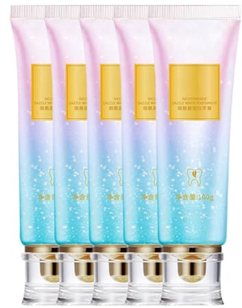 Niacinamide blekande tandkräm, 100 g tandblekande tandkräm med niacinamid, effektiv fläckborttagning och blekning, skyddar tandemaljen och ger ett strålande vitt leende (5)