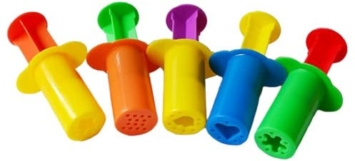 5 Stück Kreativ Knetspritzen, Tonextruder-Set Mit Verschiedenen Formen, Knete Modellierwerkzeug, Knete Zubehör Werkzeuge Für Kinder Ab 3 Jahren, Lernspielzeug Für Kleinkinder, Zufällige Farbe