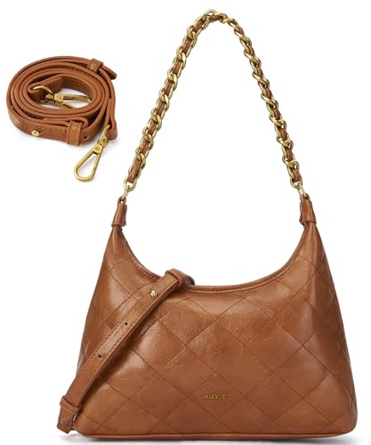 Fexkean Handtaschen Damen,Umhängetasche für Frauen Crossbody Taschen,PU Leder Trendy Handtasche,Mini Hobo Bag Retro Achsel Tasche,Shoulder Bag für Dating Party Ausflüge