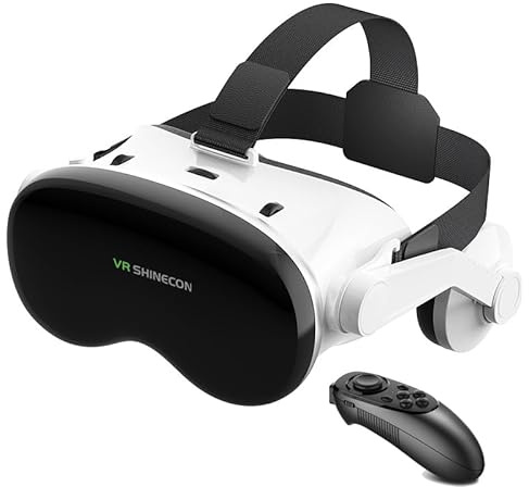 VR Headset for iPhone and Android, 3D Virtual Reality VR Glasses With blue lights for VR Games Movies & Video, Support 4.7-7.0”phone for Kids & Adults with Remote Controller