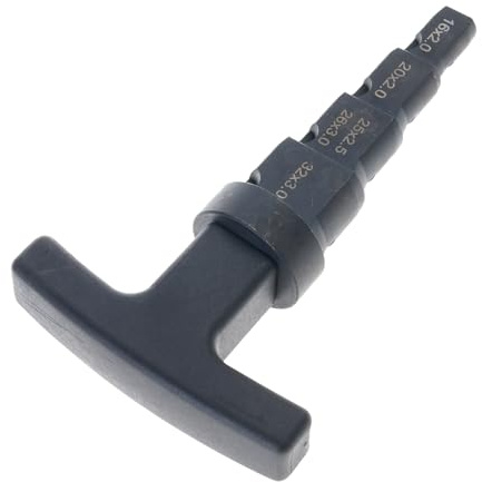 Strumento di sbavatura Alesatore per tubi Strumento di calibrazione multistrato Alesatore 4 in 1 Rotazione a cricchetto 16-32mm per idraulica Impermeabilizzazione Levigatura del tubo