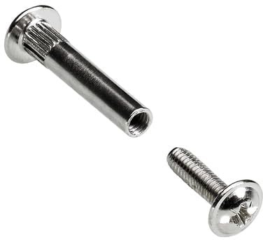 Hettich Verbindungsschrauben M4, Spannmaß 36-46 mm, 10 Stück | Stahl vernickelt, Artikel-Nr. 89324