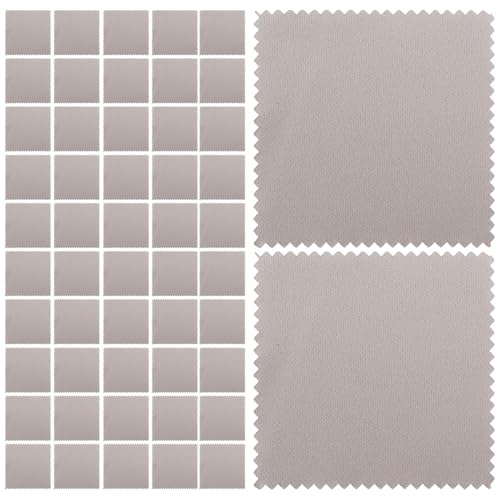 Chiffon à Polir L'argenté 8x8 Cm en Suédine, Lot 50 Pièces | Anti Ternissement, Effet Antistatique, Nettoyage Délicat et Brillance Retrouvée, pour Bagues et Argenterie