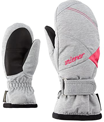 Ziener - Guanti da sci per ragazza LIA GTX MITTE, taglia XL, colore: mélange chiaro