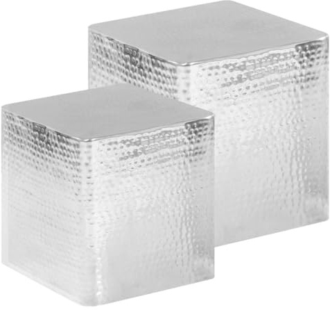 vidaXL Couchtische 2 STK. Silbern Aluminium