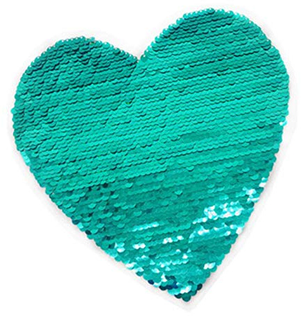 Liebe Pailletten Aufnäher, Bügelbild, Patch, Aufbügler, Applikation, Wendepailletten für T-Shirt, Jeans, Hüte