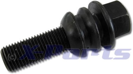 X-Parts Radschraube M15x1.25 Kugel, Schaftlänge 33mm, Schwarz, Sechskant, Edelstahl, Klasse 10.9, 1 Stück