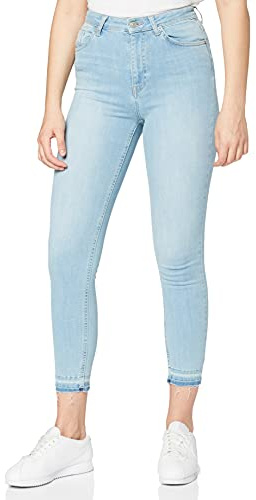NA-KD Dam Skinny High Waist öppen fåll jeans