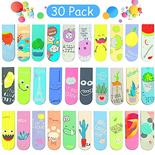 30 Stück Lesezeichen Magnetische Lesezeichens für Kinder und Erwachsene | Magnetische Lesezeichen – für Kinder und Erwachsene,Rutschfest, seitenfreundlich und wiederverwendbar – perfekt für Leseratte