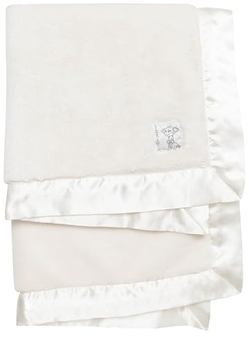 Little Giraffe Posh Mink Baby Blanket - Double-Sided Ultra Soft Plush Fabric, for New Moms, Newborn Must-Have for Girls & Boys, Cozy & Cuddly Comfort Blanket, 29 x 35, Cream
