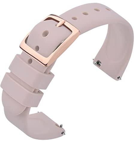 ANNEFIT Uhrenarmband 18mm 20mm 22mm Silikon, Schnellverschluss Kautschuk Armband mit Edelstahlschnalle für Herren Damen