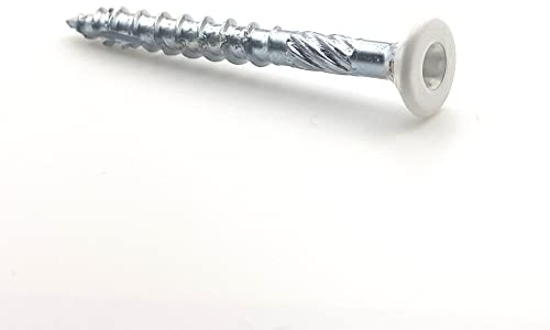 Vis bois tête fraisée 5x50 mm RAL 9010 blanc pur acier zingué Tx par 100