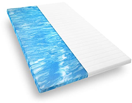 Mister Sandman Gel Topper 120x190, Topper aus Gelschaum für bequemes Liegen, weiche und atmungsaktive Matratzenauflage, Gelschaummatratze Öko-Tex geprüft, Höhe ca 5 cm, Mikrofaserbezug