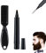 Kit de Bolígrafo de Relleno para Barba, Relleno de Lápiz de Barba para Hombres con Cepillo, Impermeable y Duradero, Kit de Bolígrafo Relleno de Barba para Bigotes y Cejas, Marrón oscuro