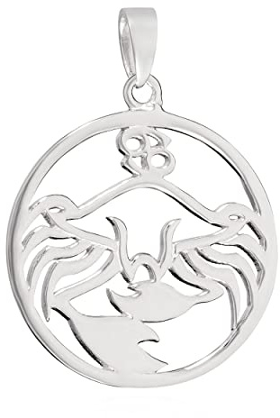 NKlaus 21mm Kettenanhänger Sternzeichen Krebs 925 Silber glanz Anhänger Horoskop Zodiac 14121