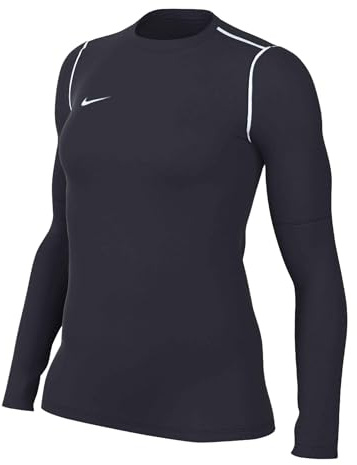 Nike W NK DF Park20 Crew Top R Haut à Manches Longues, Bleu Nuit/Blanc, m Femme