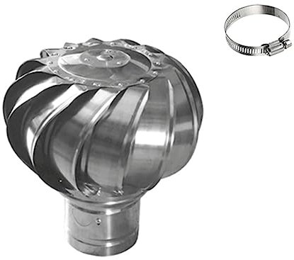 Hoiweqr Drehbar Edelstahl Kaminhaube, Regenhut Dachhaube, Schornsteinaufsatz Kamin, Schornsteinhaube, Edelstahl Schornsteinabdeckung, Kaminhaube, for Belüftung und Luftaustausch (Size : 160mm)