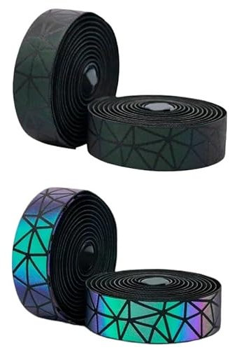 BLacOh Lenkerband Radfahren Anti-Vibration Wrap Fahrrad Komfortable Regenbogen Bar Gürtel Kork Rennrad Reflektierende Lenkerband Lenkerband Rennrad (Color : 018)