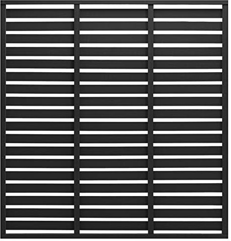 ShGaxin Panneau de clôture WPC 180x180 cm Noir,Barriere Jardin Exterieur,Barriere Jardin,Portillon Grillage