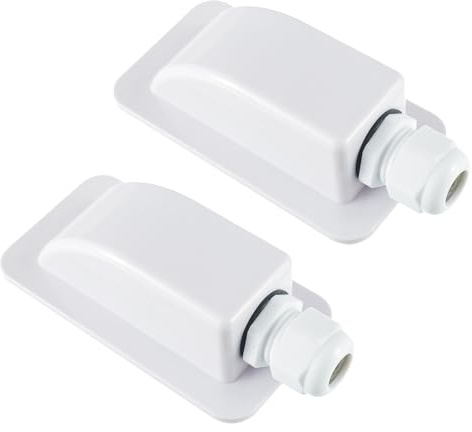 EPLZON Wetterfestes Einzel-Kabeleinführungsverschraubung ABS Anschlussdose, IP68 Solarkabel Eingangsbuchse für Kabel 6-12 mm, für Solarmodule auf Wohnmobil, Boot, Kabine(2 Stück)