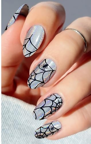 JMEOWIO Nagelfolie Halloween Gel Nail Nagelfolien Selbstklebend Nail Sticker Uv Härtend Dekoration Nageldesign Zubehör