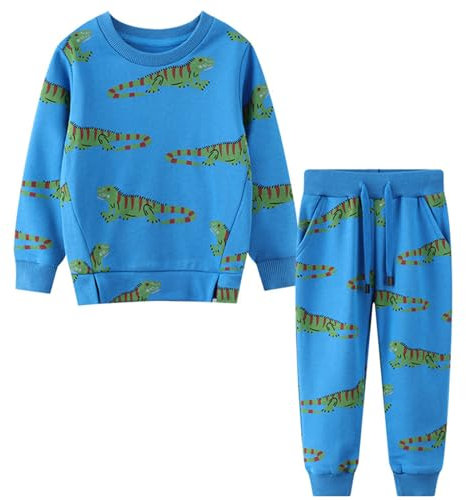Kleinkind Jungen Sweatshirt Outfits Langarm Dinosaurier Top Hosen Sweatsuit 2PCS Outfits Set Neugeborenen Mädchen Zwillinge Kleidung