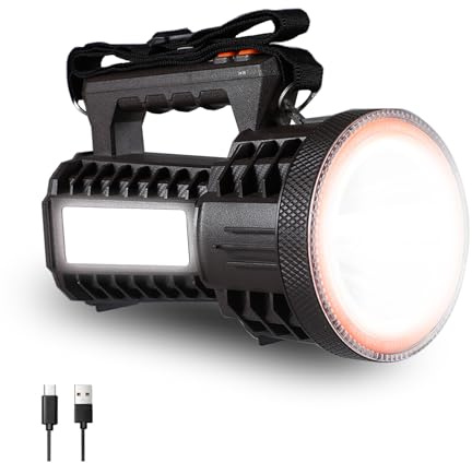 VAVOFO 2000LM Rechargeable LED Lantern, Camping Essentials Flashlight,Stepless Dimming, 10000mAh Power Bank, IP66 Waterproof, Long Running Spot Light for Hurricane, Power Outages, Hiking