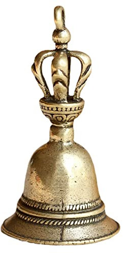YIBOZI Campanello a mano super forte con manico in ottone, grande campana a mano per matrimoni, scuola e giochi