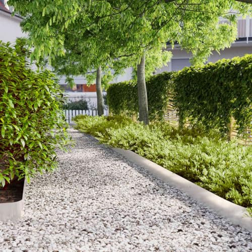 Xichuzi Rasenkanten 10 STK. 15x103 cm Edelstahl, Beetumrandungen, Beeteinfassung, Grabumrandung, Zaun Garten, Beetzaun, Beetabgrenzung - 860146