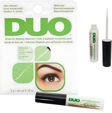 Colla DUO resistente all'acqua per ciglia e sopracciglia, inodore, vegana (Duo green, 1, unità)
