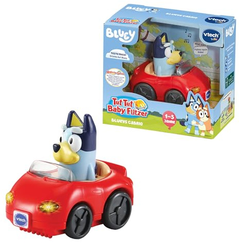 VTech TUT TUT Blueys Cabrio - Spielzeug-Auto für Kinder 1-5 Jahren