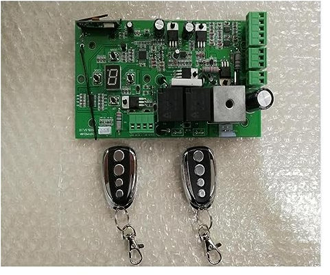 Motor Puerta Corredera, Placa de circuito de placa base Controlador de motor de CC deslizante 2 o 4 abridores de puerta de control remoto,para Puerta de Jardín(2 remote control)