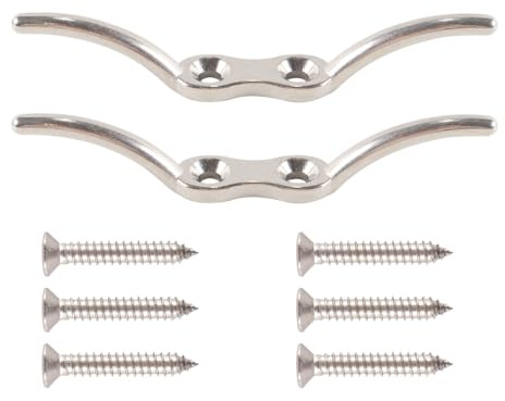 ANCLLO 2 Pcs Gancho de Abrazadera de 152 mm/6 Pulgadas, Resistente, galvanizado, para Cuerda de Remolque, para persianas Romanas, para tendedero con Tornillos.