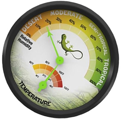 Thermometer Humidity and Numbers Gauge Reptile