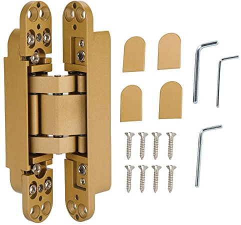 KooingTech Hidden Door Hinges, 180 Degree Hinge for 35mm-850mm Wooden Door 40kg