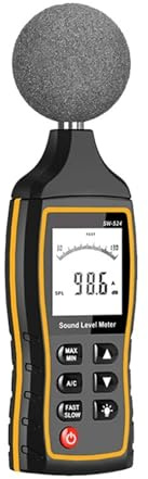SW 523 524 Fonometro da 30 a 130 Db Rilevatore Digitale Professionale Decibelmetro Misuratore di Livello Acustico Decibel (SW 524)