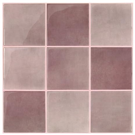 COMSTICKC Más Grueso Azulejos Adhesivos 3D Rojo Vintage, 10 Piezas