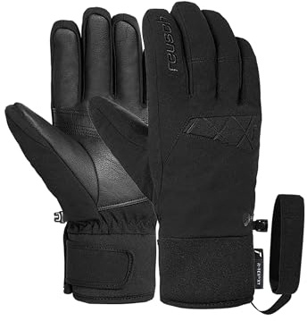 Reusch Malone R-TEX XT Gants de ski unisexes, imperméables, coupe-vent, respirants, isolation chaude en laine, cuir végétalien, softshell, doublure MicroActive, manchettes serrées, Comfort Leash, pour