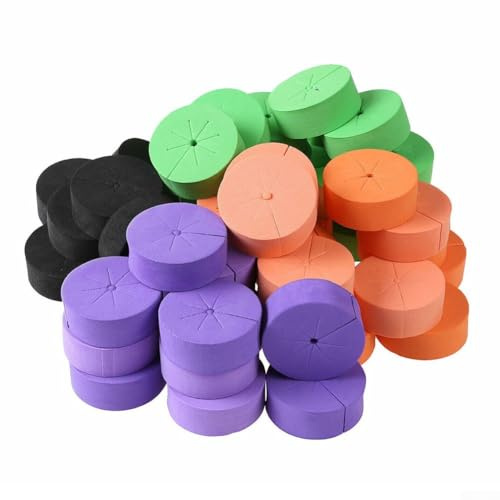 Gdfnmogo 50Pcs Hydroponic Clone Collars Neoprene Foam Inserts for Cloning Machine DIY Plant Propagation 48mm Garden Growing Medium Net Pot Compatible System(COLOR)