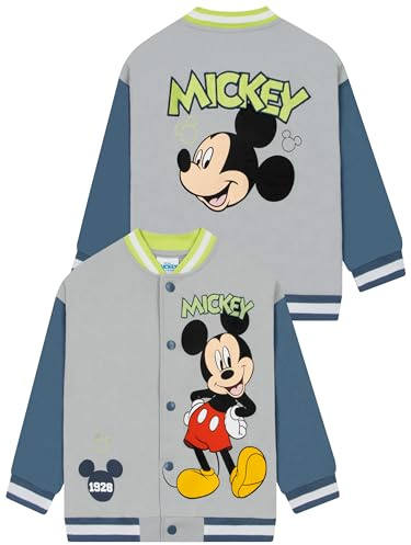 Disney Mickey Mouse Bomberjacka För Pojkar, Mickey Jacka För Barn, Bomulls Baseballjackor Sommaren, Grå 104
