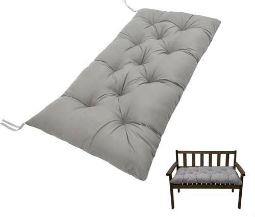 ZASEZOD Bankauflage Sitzkissen Bankkissen Gartenkissen Bankpolster Sitzauflagen Polsterauflage Loungekissen Sitzpolster Outdoor Indoor Auflage Für Gartenbank Gartenmöbel(Light Gray,90 x 50 cm)
