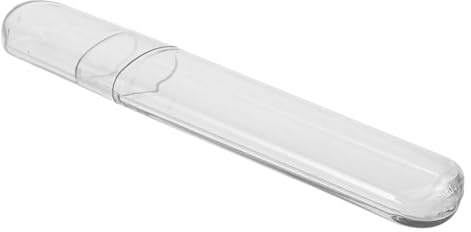 CORHAD Boîte de Rangement avec Capuchon pour Pinces à Épiler en Plastique Transparent, Tube Rond Portable Élégant pour Voyage et Usage Beauté