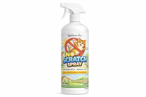 Wilson inc 100% Natural Cat Repellent Spray – Safe & Humane Outdoor Cat Deterrent for indoor and outdoor use (500ml)