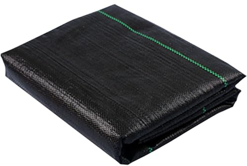 Uanqfegy Tela de Barrera contra malezas con protección UV: paño de jardín para Control de malezas, 3.9 x 49.2 pies (Negro)