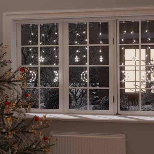 Sophrelle Luces Estrella y Luna 345 Leds Blanco frío con Control Remoto Blanco frío,328799