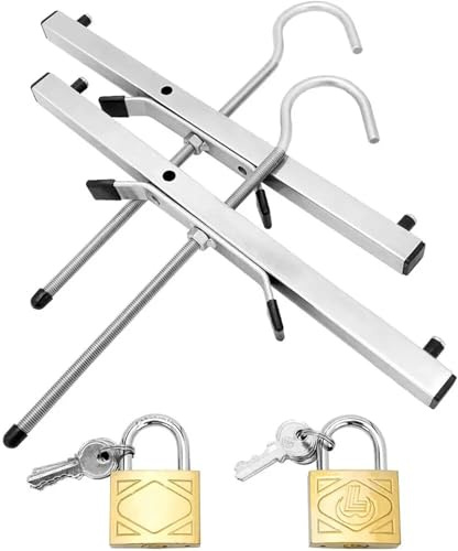 Heavy Duty Ladder Clamps - Universal Lockable Roof Rack Clamp System, Includes 2 Locks for Secure Ladder Transportation