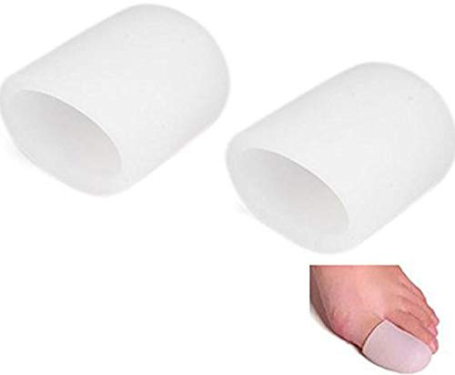 Big Toe Caps (1PAIR) - Protect Missing or Ingrown Toenails - Ingrown Toenail Treatment - Silicone Toe Sleeves for Blisters/Corns/Hammer Toes/Friction Pain Relief & More - Foot Care - by PEDIMEND