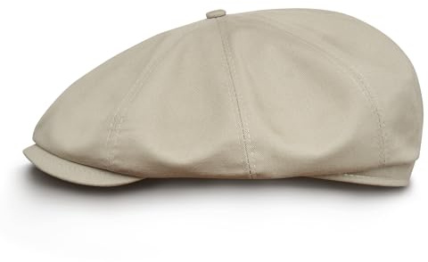 Sterkowski Modell Shelby | Baumwolle Schiebermütze für Herren und Damen | Luftdurchlässige Luftig Newsboy Cap