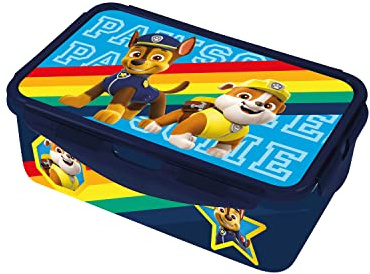PAW Patrol – matlåda för barn med 2 avtagbara insatser, matlåda av plast med 4 klämlås, matlåda för dagis, skola och fritid